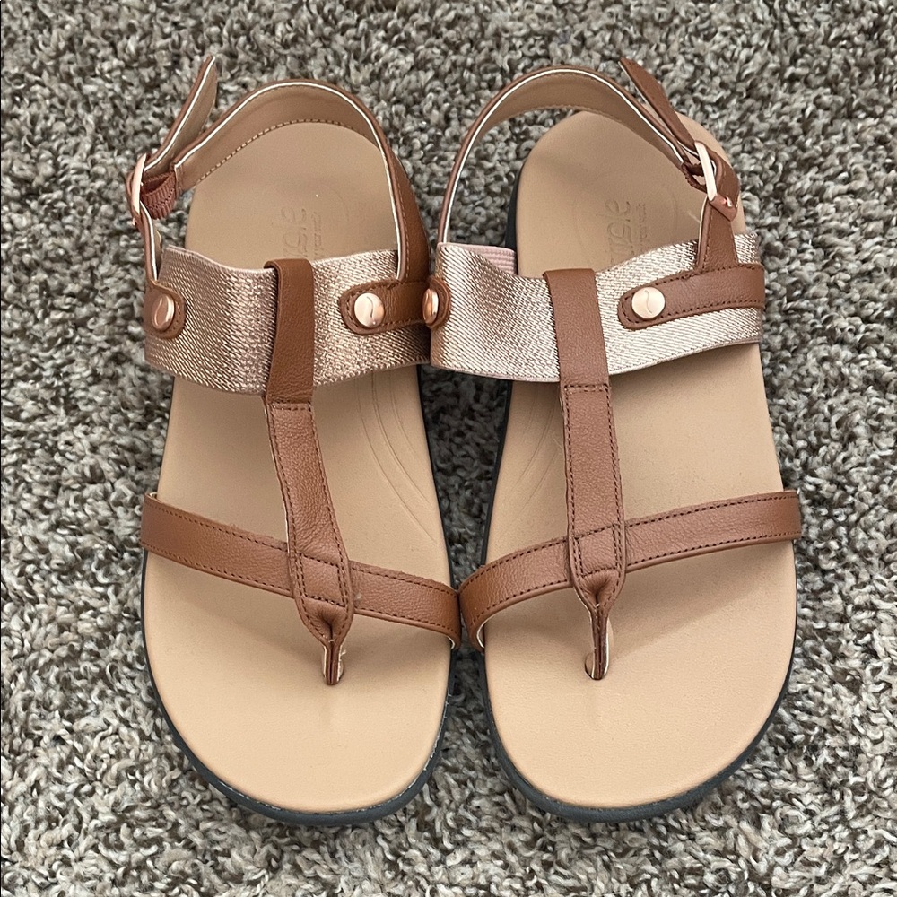 Elegant Brown and Tan Women's Sandals